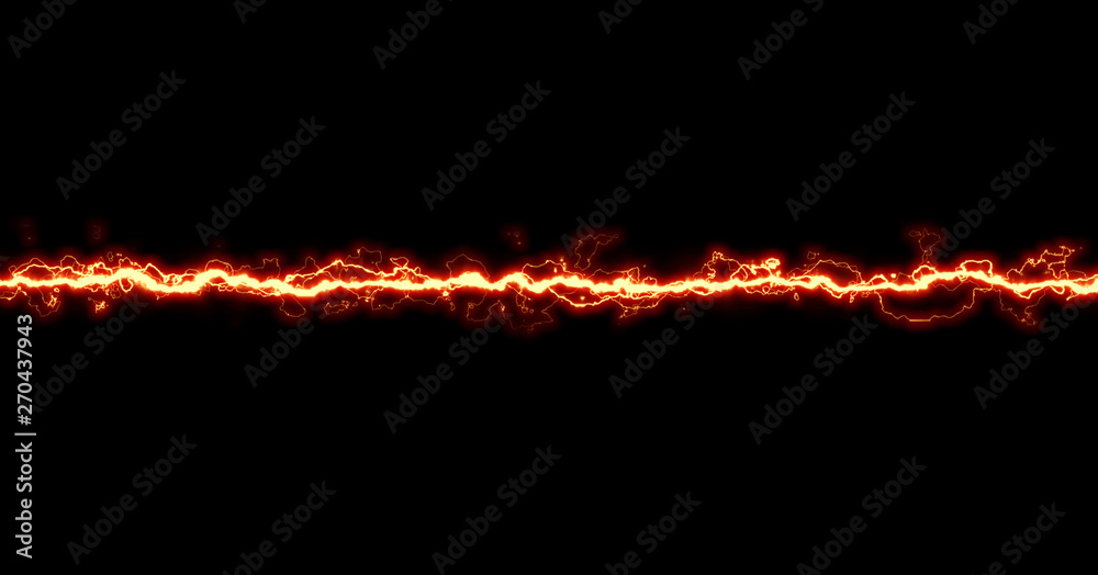 Cartoon lightning style isolated on black background
