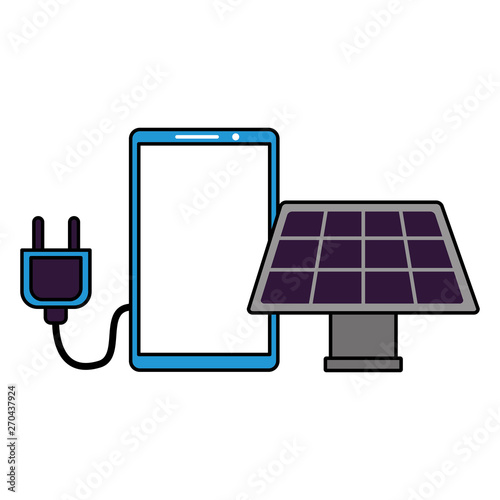 smartphone solar panel electric plug