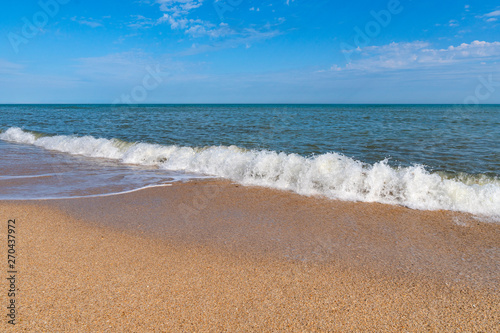 Fototapeta Naklejka Na Ścianę i Meble -  Beach and sea with azure water, summer relax