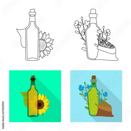 Vector illustration of healthy  and vegetable  logo. Collection of healthy  and agriculture vector icon for stock.