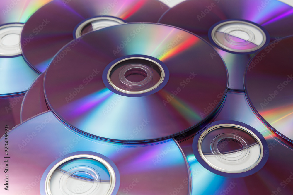 Cd's, dvd's isolated on white background Cd's, dvd's isolated on white background