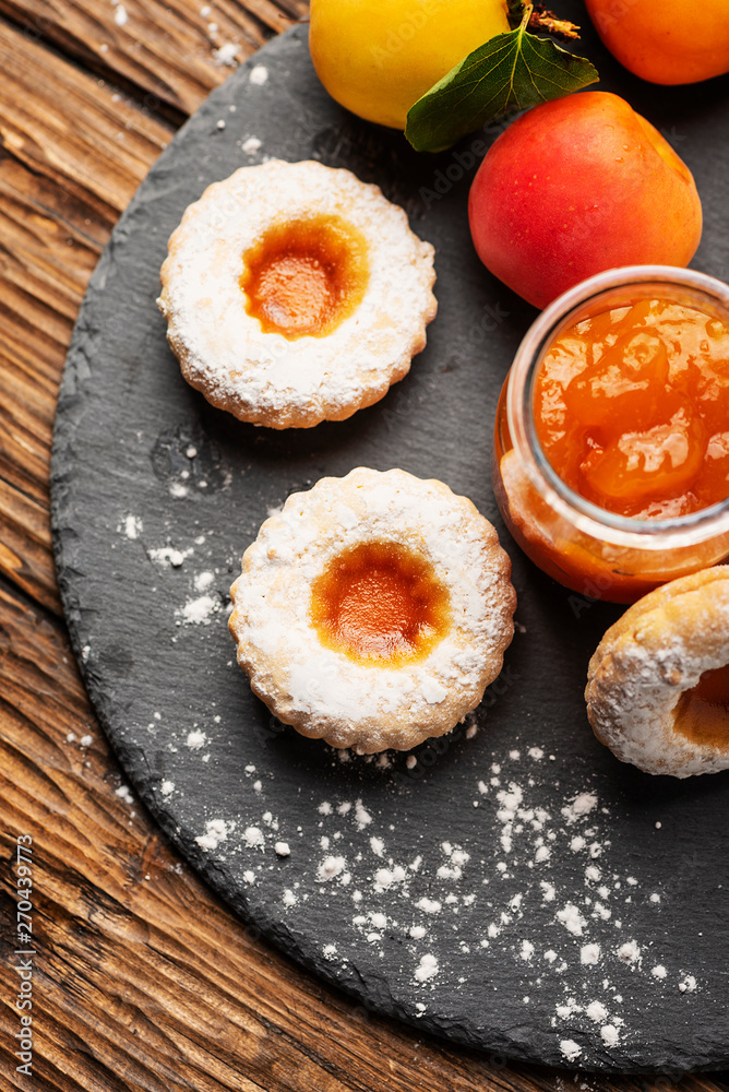 Homemade cookeis with apricot jam Homemade cookeis with apricot jam