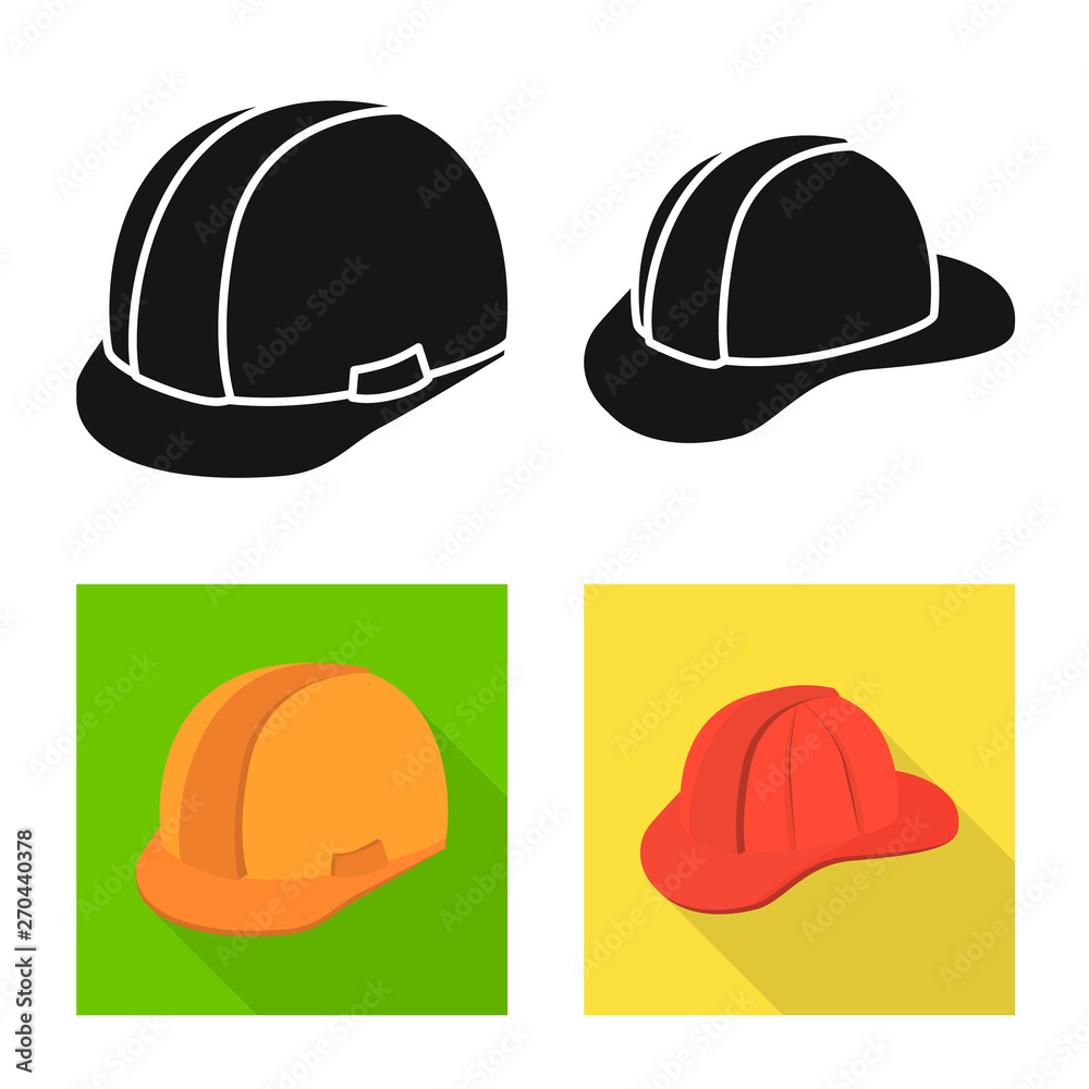 Vector design of clothing and cap symbol. Set of clothing and beret stock vector illustration. Vector design of clothing and cap symbol. Set of clothing and beret stock vector illustration.
