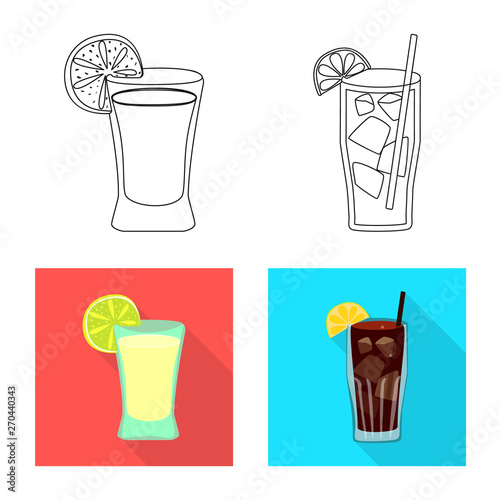 Vector design of cafe and Latin icon. Set of cafe and national vector icon for stock.