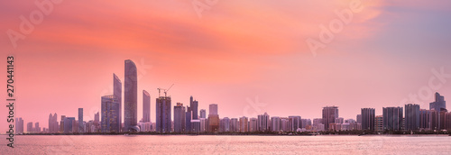 View of Abu Dhabi Skyline on a sunny day, UAE © boule1301