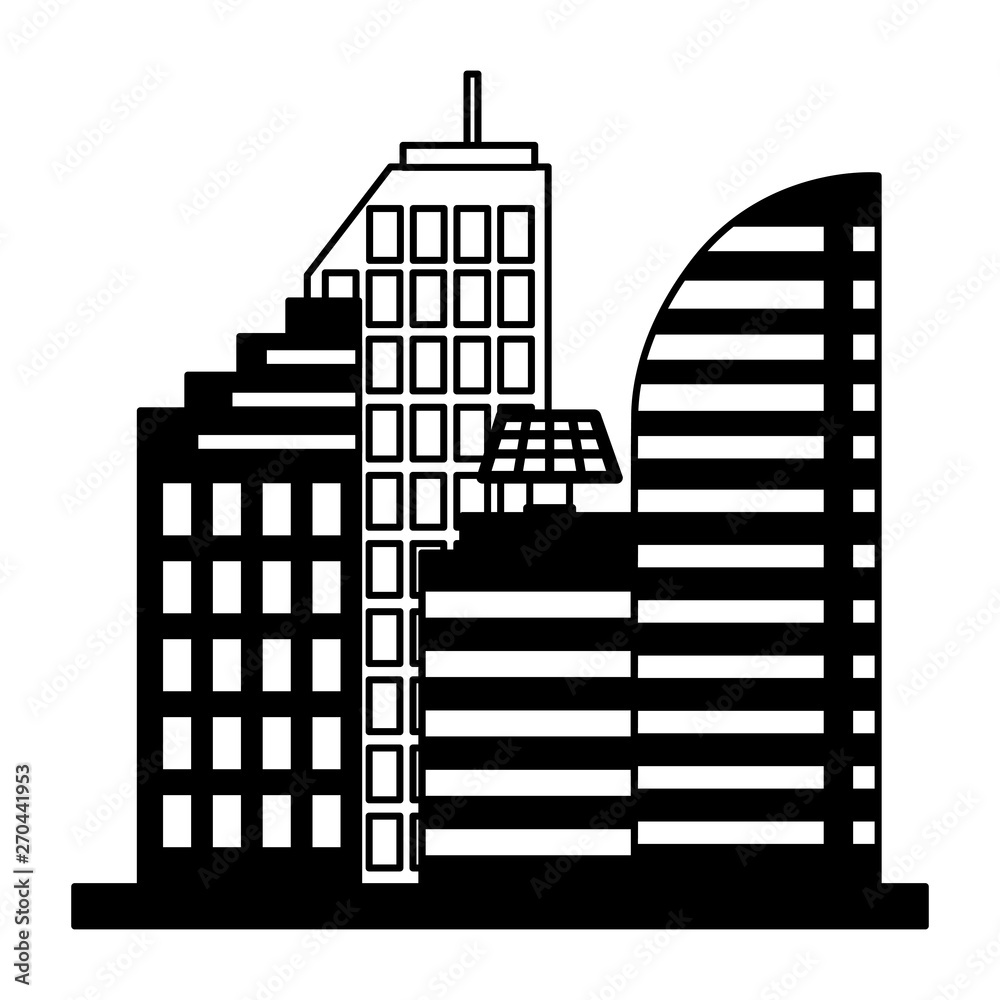 Obraz premium skyscrapers city urban buildings exterior