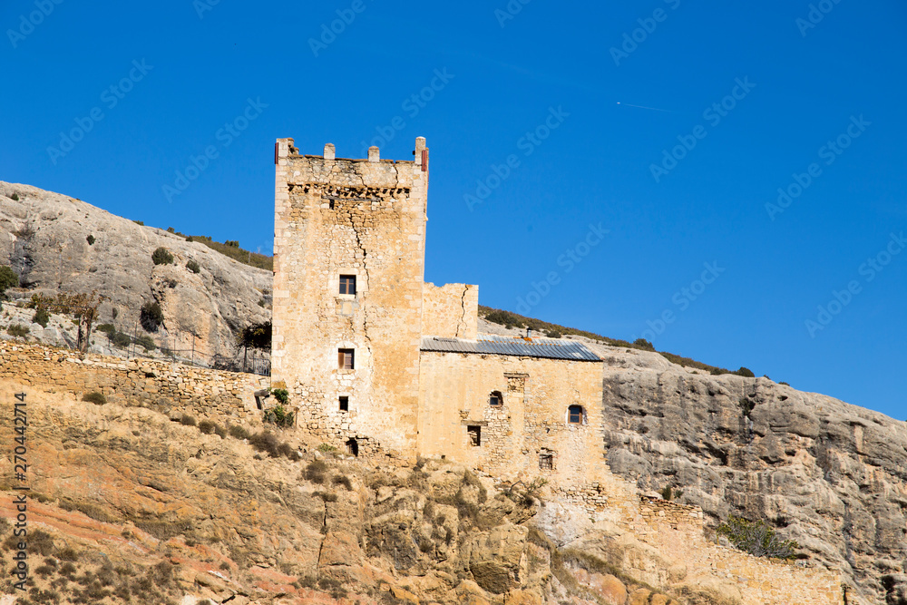 Medieval architecture Maestrazgo county Teruel Aragon Spain