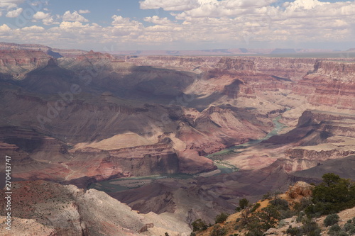 vue panoramique sur le grand canyon     tat unis  arizona  