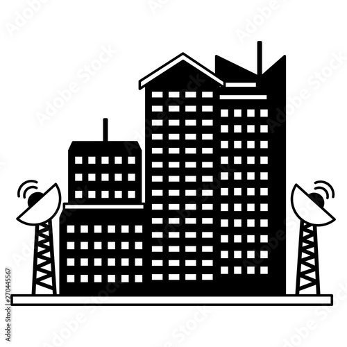 smart city buldings antenna communication