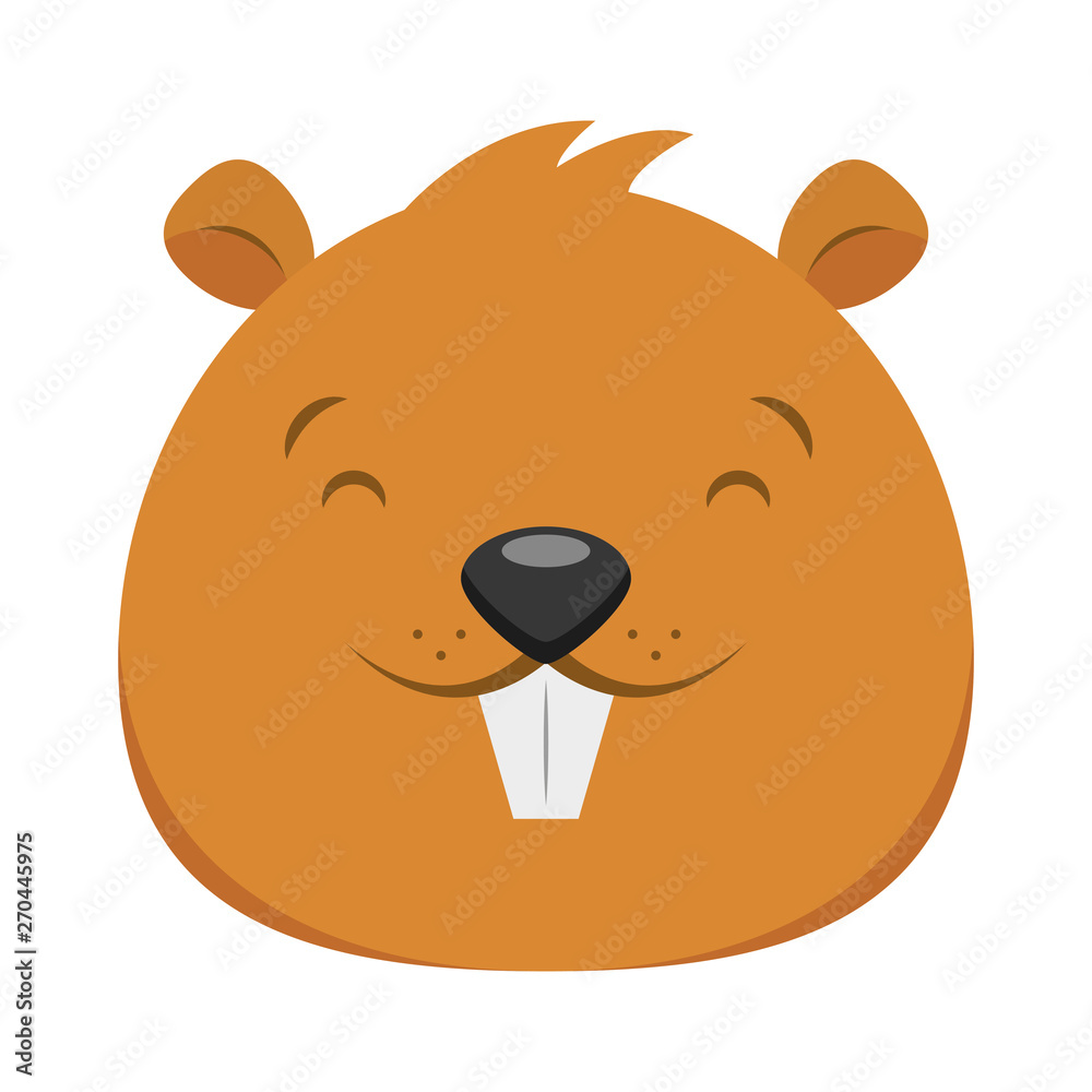 beaver face animal cartoon character beaver face animal cartoon character