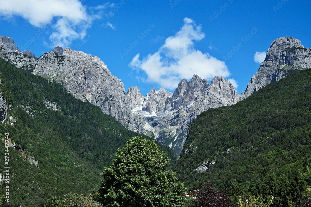Italy-a view on the Brenta from Molveno Italy-a view on the Brenta from Molveno