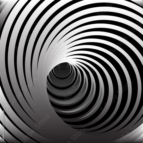 Monochrome spiral vortex