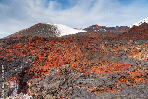 Volcanic massive, one of the volcanic complex on the Kamchatka, Russia.