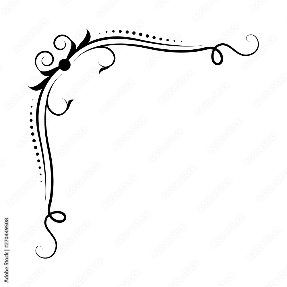 Decorative swirl border ornament, Victorian wedding design frame - Vector  Stock Vector | Adobe Stock
