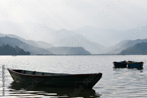 Boats on the lake, Nepal
