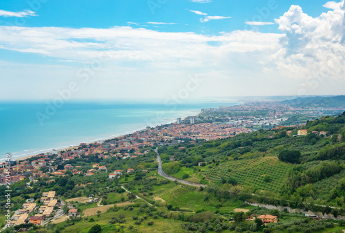 Silvi  Italy  - A small hilltop village with views of the Adriatic Sea  in the province of Teramo  Abruzzo region.