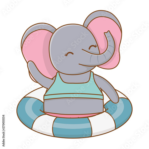 cute animal enjoying summer vacations