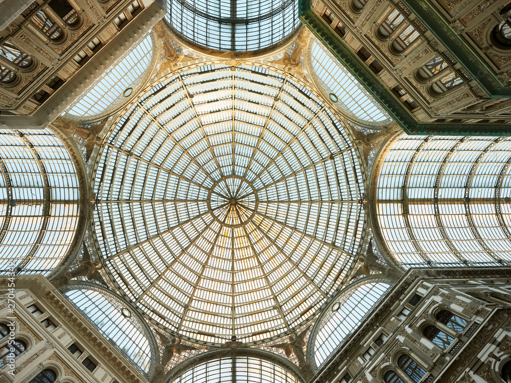 Naples, Galleria Umberto I, the dome.