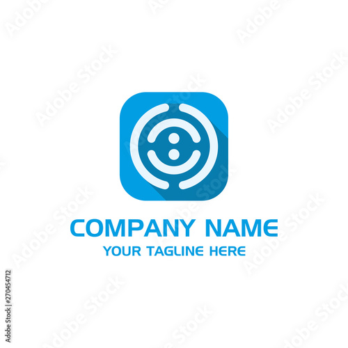 Connection Iconic Logo Template for internet communication