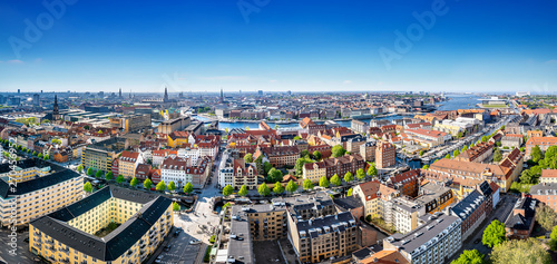 panoramic view at the city center of copenhagen photo