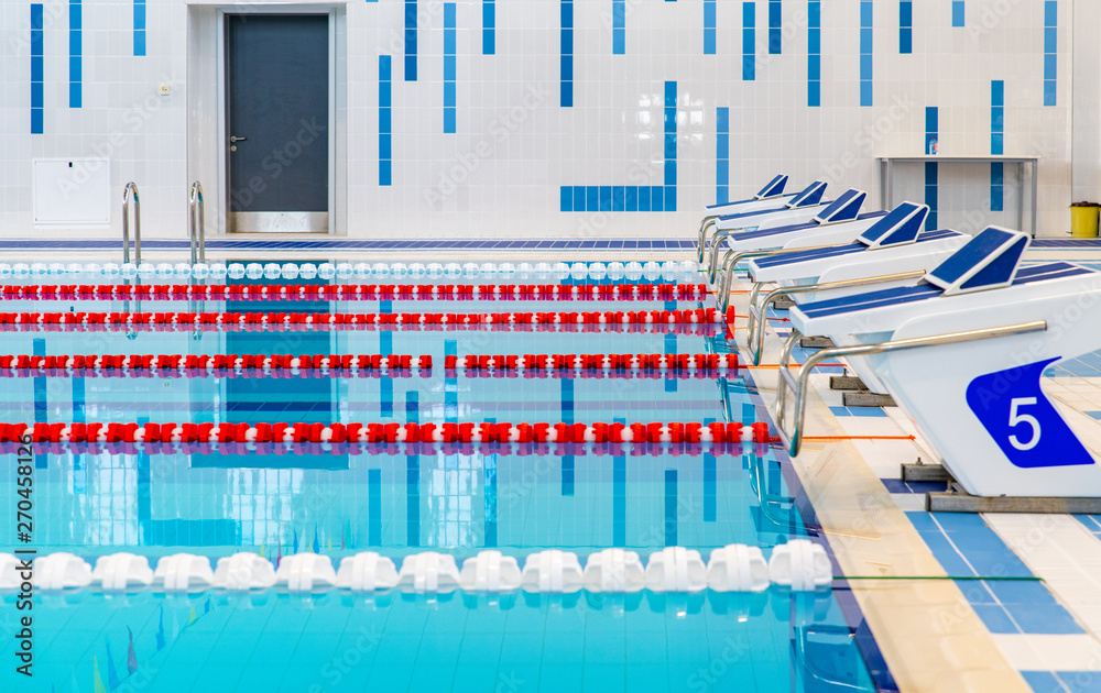 Swimming Pool Water With Lanes