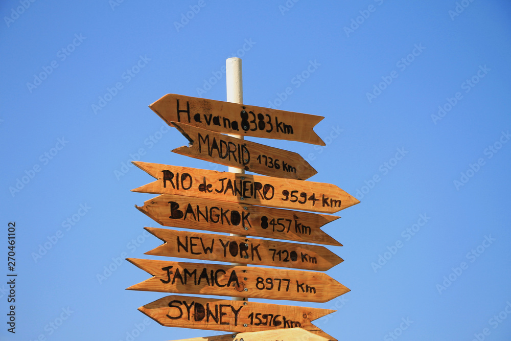 Funner Image Direction Sign Funny direction signpost with distance to many different cities in the ...