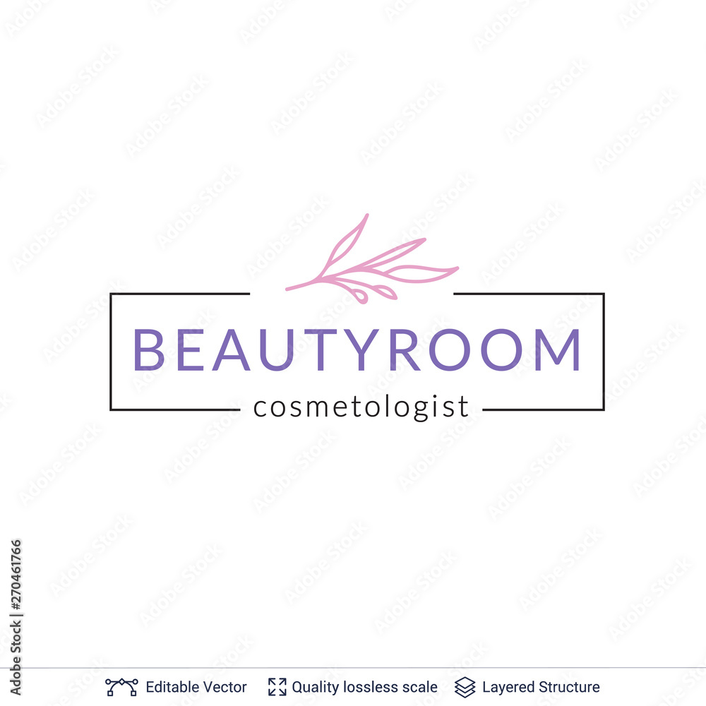 Beauty room or salon cosmetologist logo design. Beauty room or salon cosmetologist logo design.