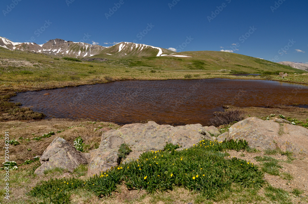 alpine lake at Independence Pass (Colorado, USA)