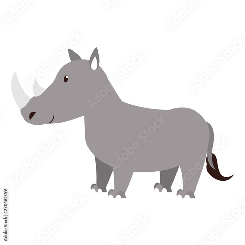 rhino wildlife cute animal cartoon © Jemastock