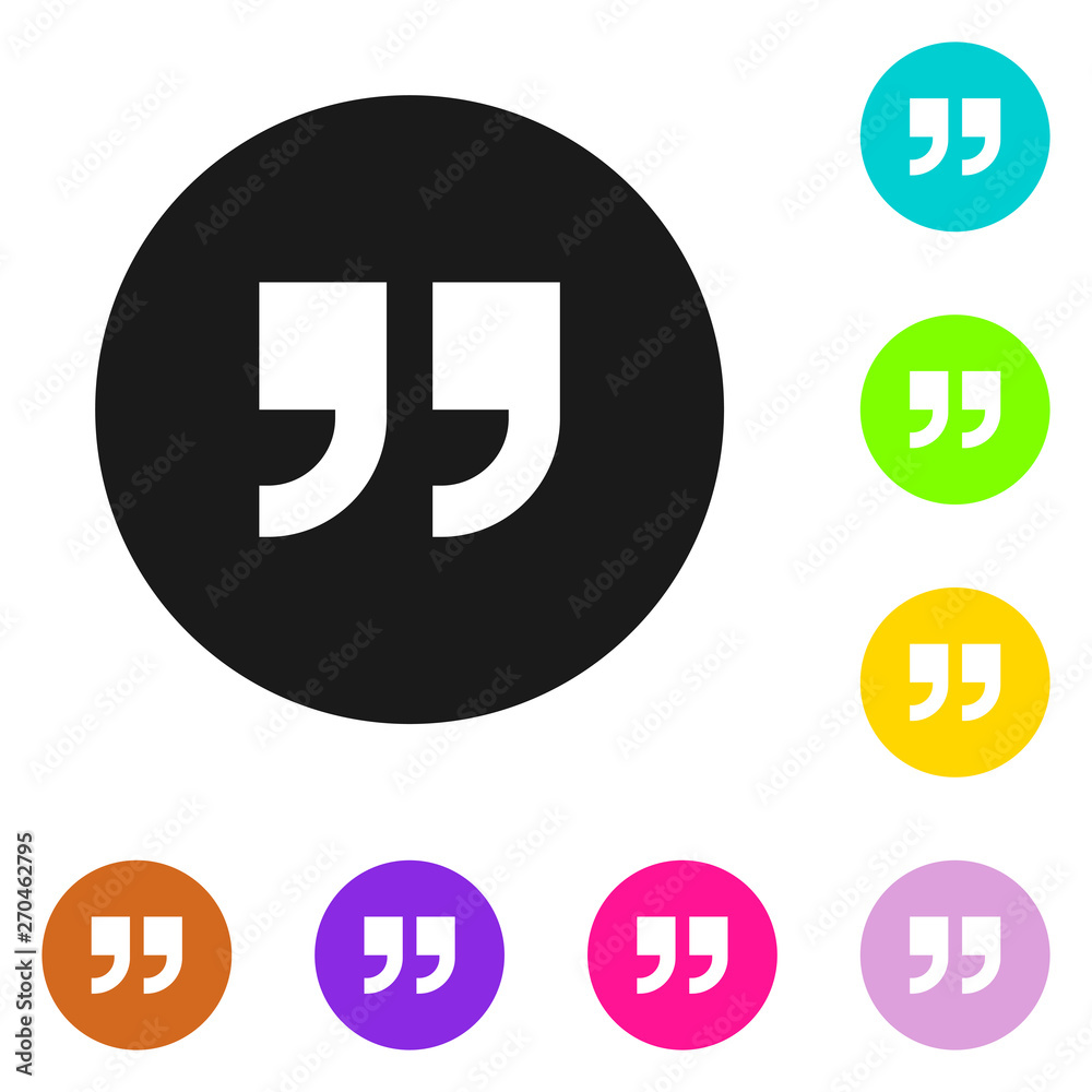 Quote icon. Quote sign icon. Quotation mark symbol. Quote icon. Quote sign icon. Quotation mark symbol.