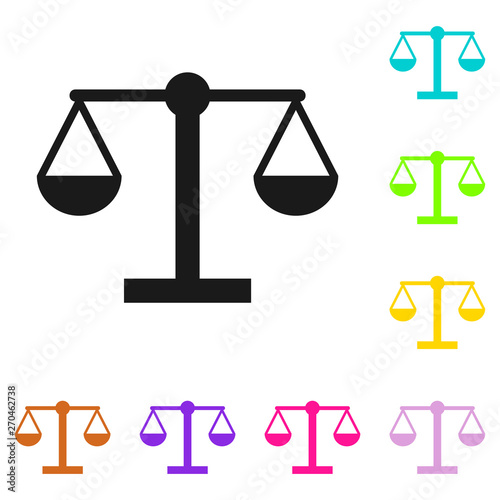 Scale icon. Law scale vector icon. Justice symbol.