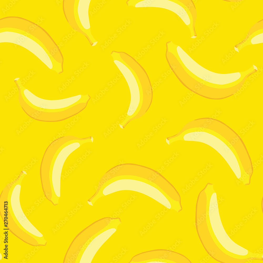 Seamless pattern with bananas. Fruit and food themes. Good for wallpaper, textile, background, poster, post cards. Seamless pattern with bananas. Fruit and food themes. Good for wallpaper, textile, background, poster, post cards.