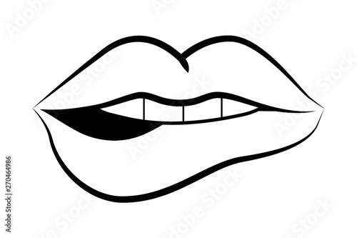 pop art comic lips cartoon