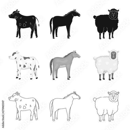 Vector design of breeding and kitchen  icon. Set of breeding and organic  stock vector illustration.