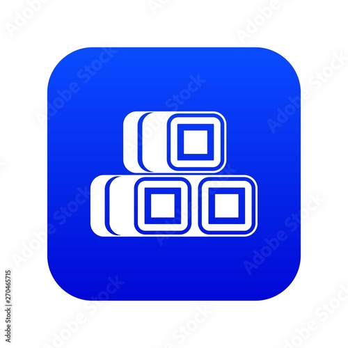 Hay bundles icon digital blue for any design isolated on white vector illustration