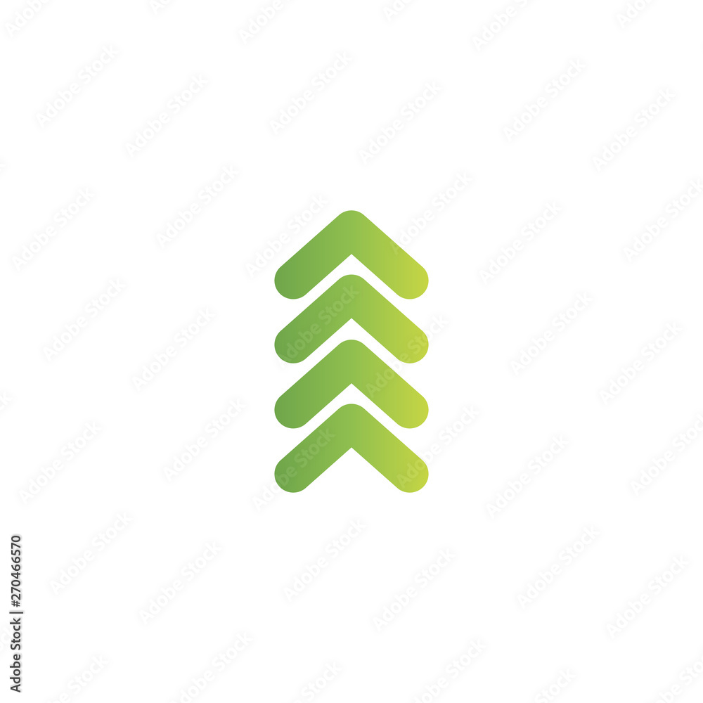 Green up arrow symbol isolated on blue background. This vector icon is fully editable. Green up arrow symbol isolated on blue background. This vector icon is fully editable.