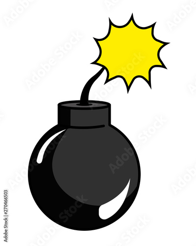 Pop art explosive bomb cartoon
