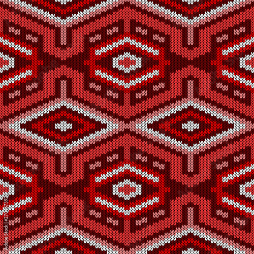 Knitted ornate seamless pattern
