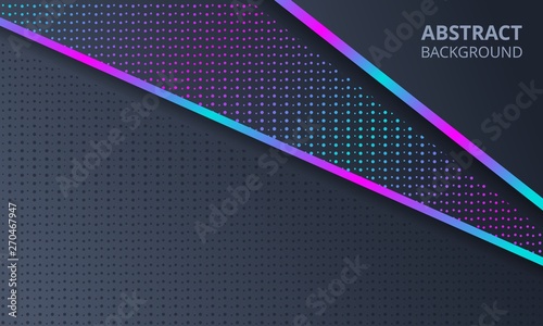 Abstract Dark Background With Neon Light