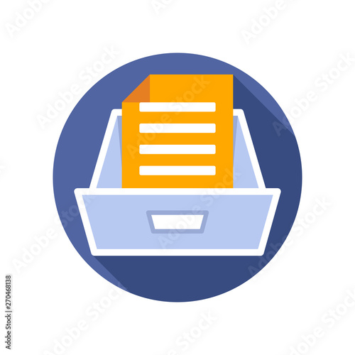 Vector illustration icon with the concept of document storage media