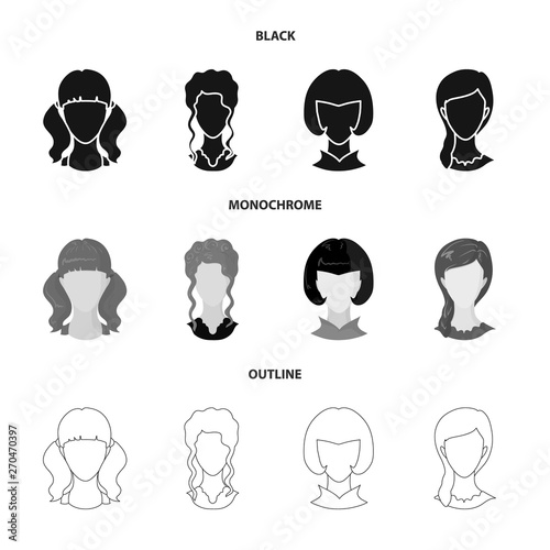 Isolated object of professional and photo icon. Set of professional and profile stock symbol for web.