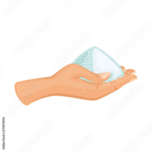 Isolated object of arm and handful sign. Collection of arm and salty stock vector illustration.