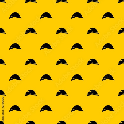 Construction helmet pattern seamless vector repeat geometric yellow for any design