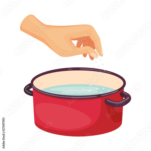 Vector design of casserole and water logo. Collection of casserole and arm stock vector illustration.