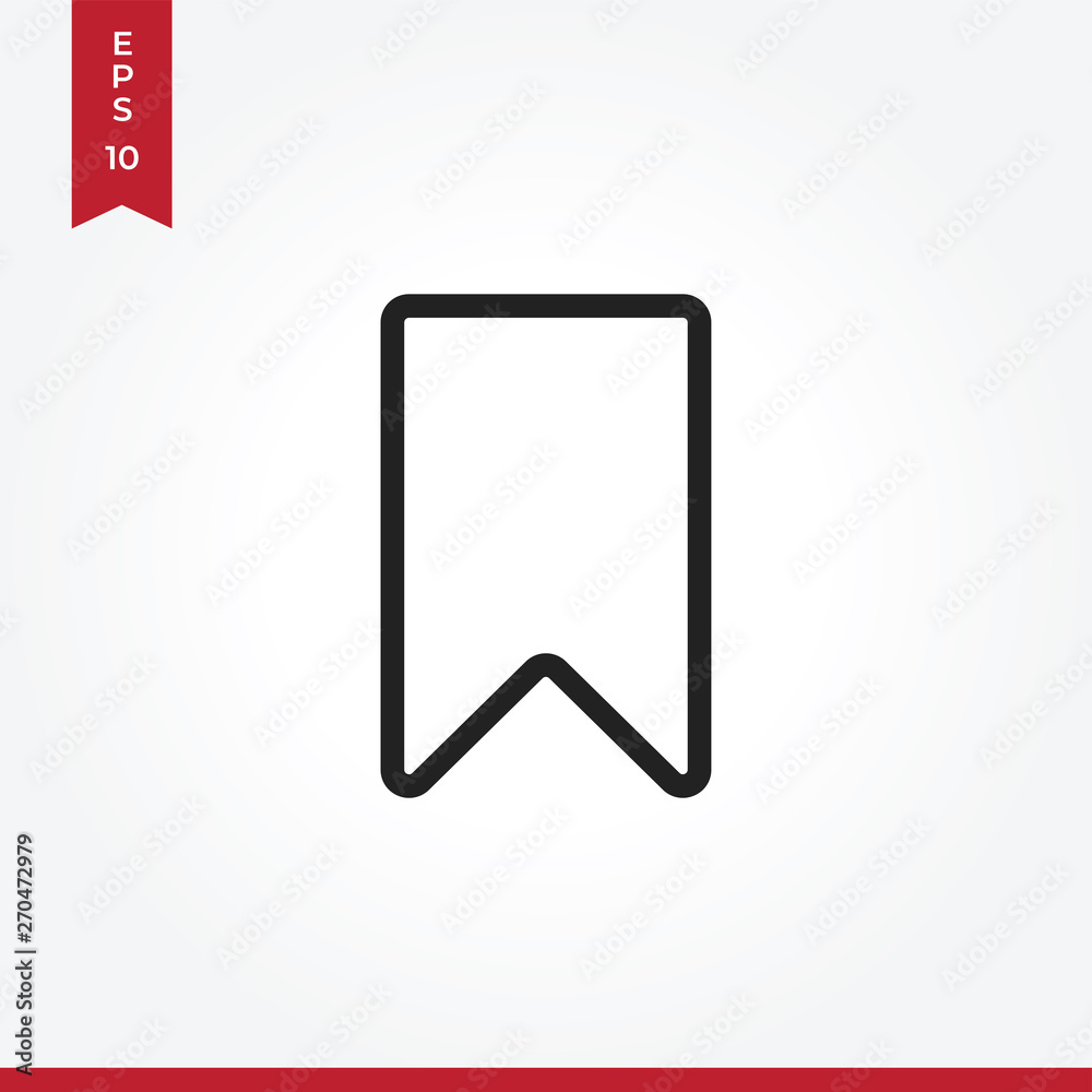 Bookmark vector icon in modern style for web site and mobile app Bookmark vector icon in modern style for web site and mobile app