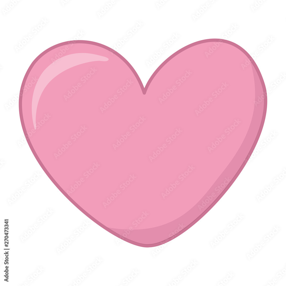 heart icon cartoon vector illustration