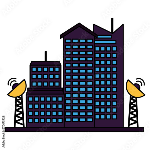 smart city buldings antenna communication