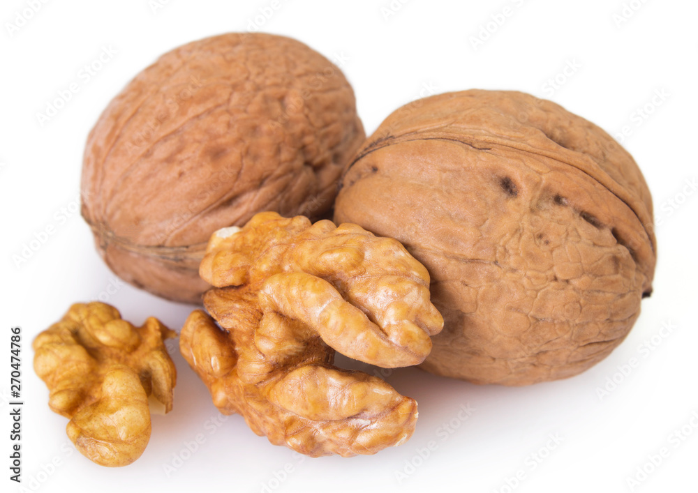 Walnut on white background Walnut on white background