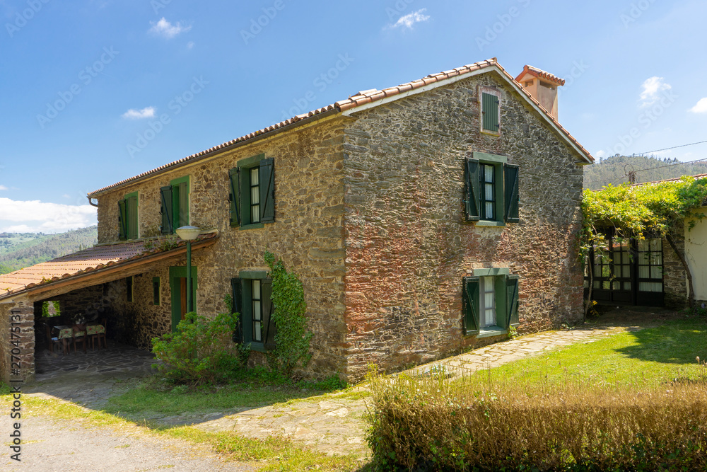 Large stone house on farm Large stone house on farm