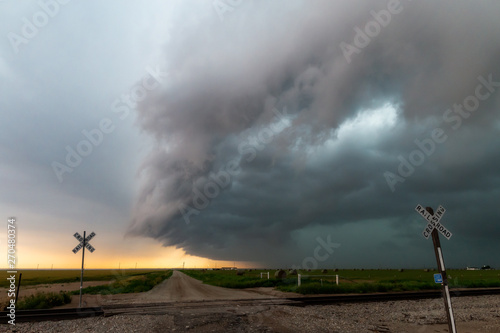 Stormy crossing with squall line